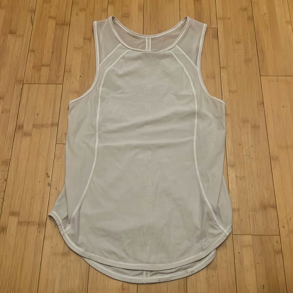 lululemon athletica White Mesh-Back Tank Top